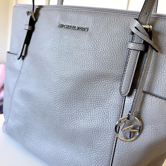 Michael Kors gray leather tote purse - Picture 5 of 9